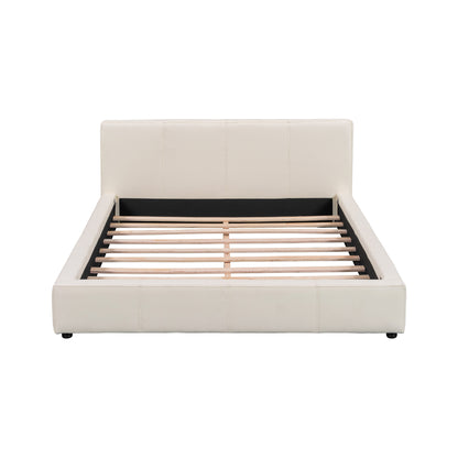 Liras Stylish Beige Upholstered Bed - The Ideal Choice for Your Bedroom