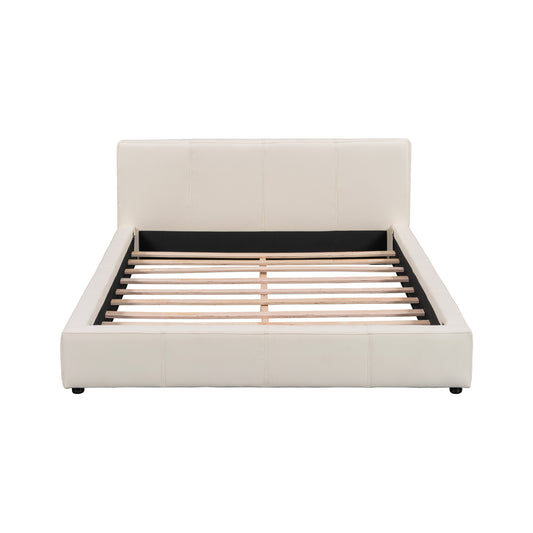 Liras Stylish Beige Upholstered Bed - The Ideal Choice for Your Bedroom