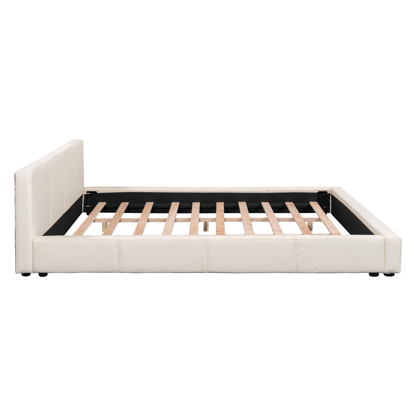 Liras Stylish Beige Upholstered Bed - The Ideal Choice for Your Bedroom