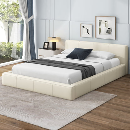 Liras Stylish Beige Upholstered Bed - The Ideal Choice for Your Bedroom