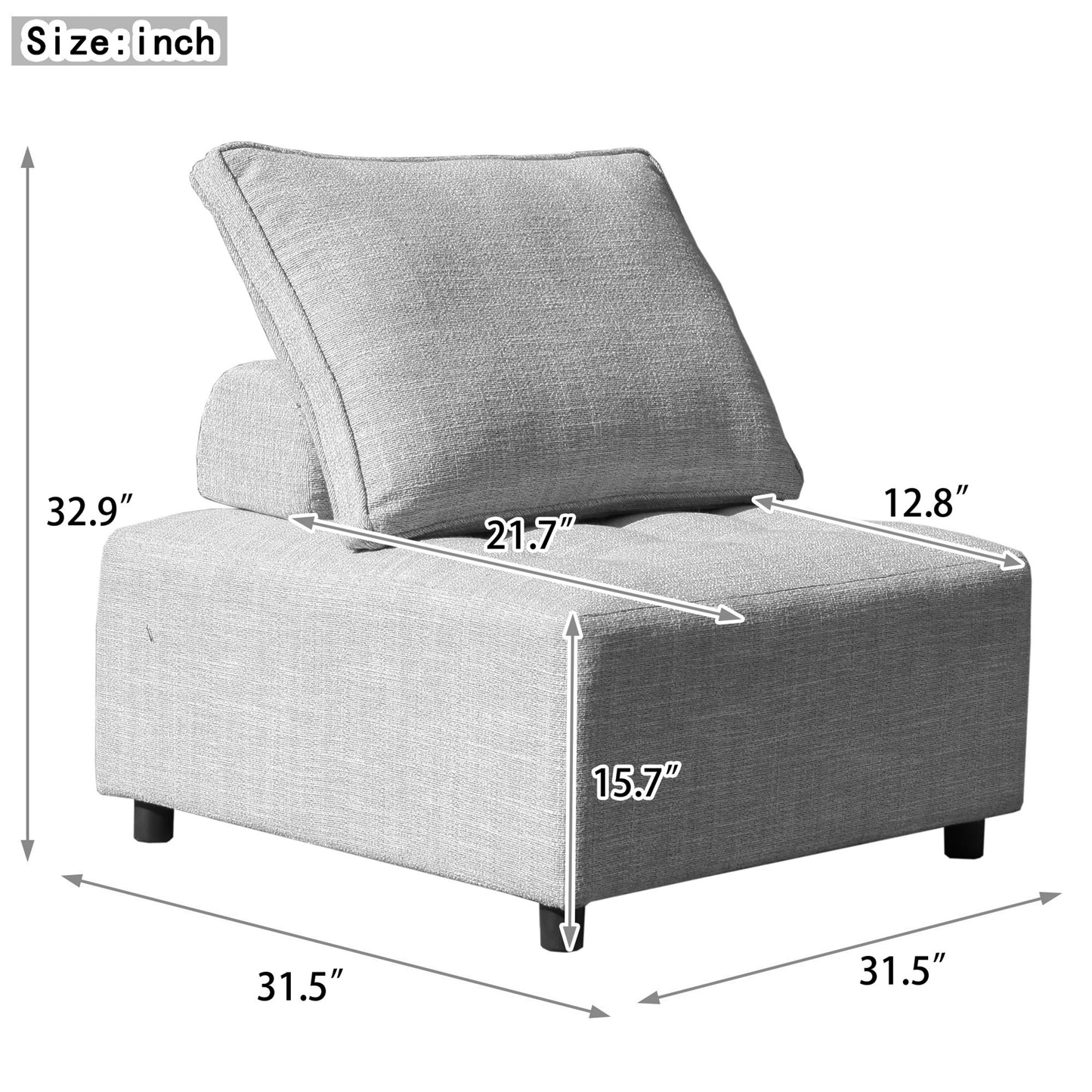 Premium Outdoor Modular Sofa with Aluminum Frame, Removable Cushions & Waterproof Cover