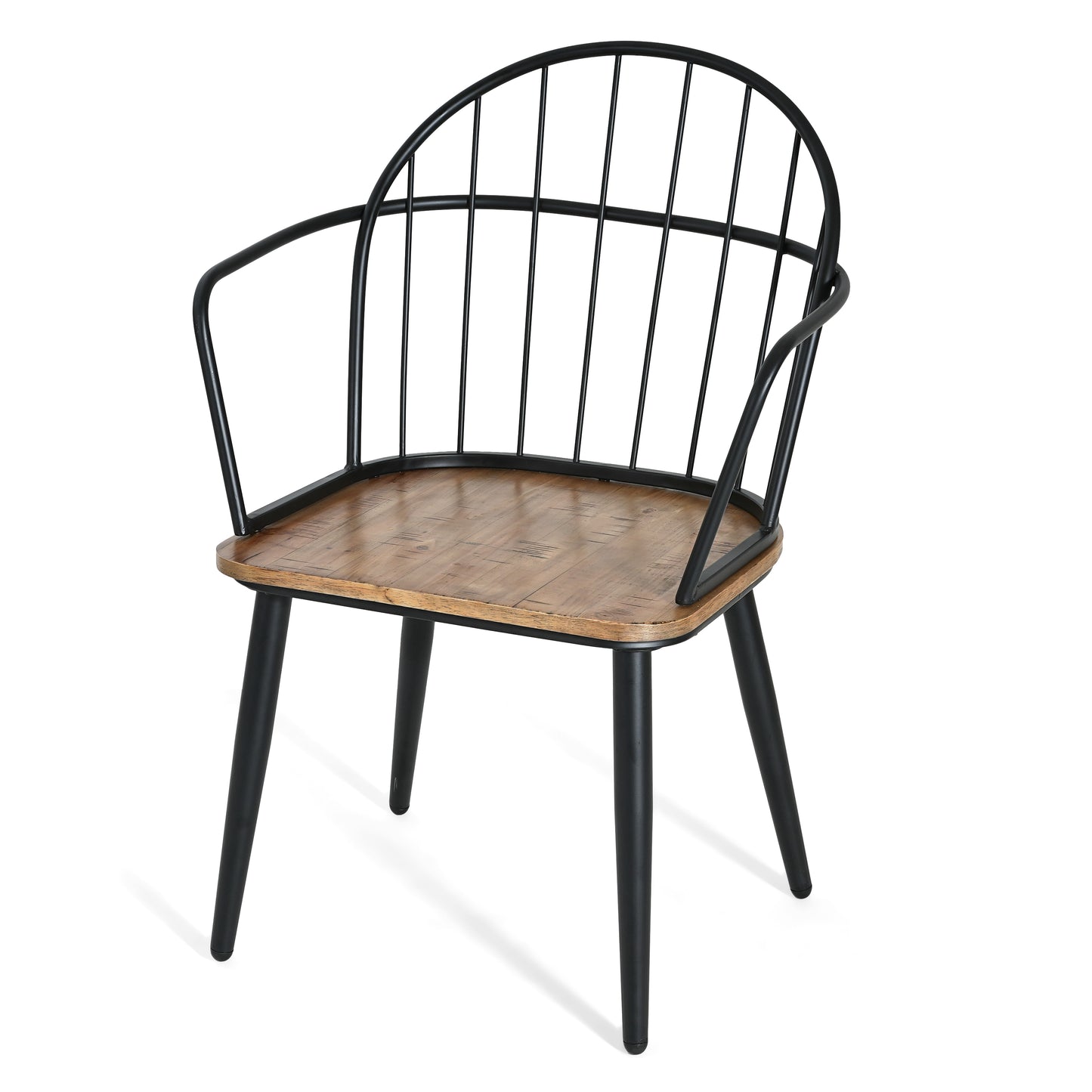 Melora Modern Dining Chairs with Metal Legs, Set of 2
