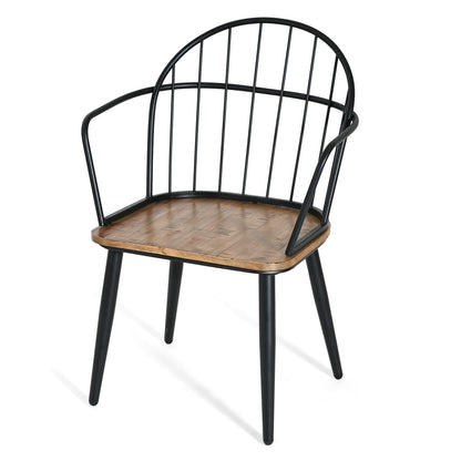 Melora Modern Dining Chairs with Metal Legs, Set of 2