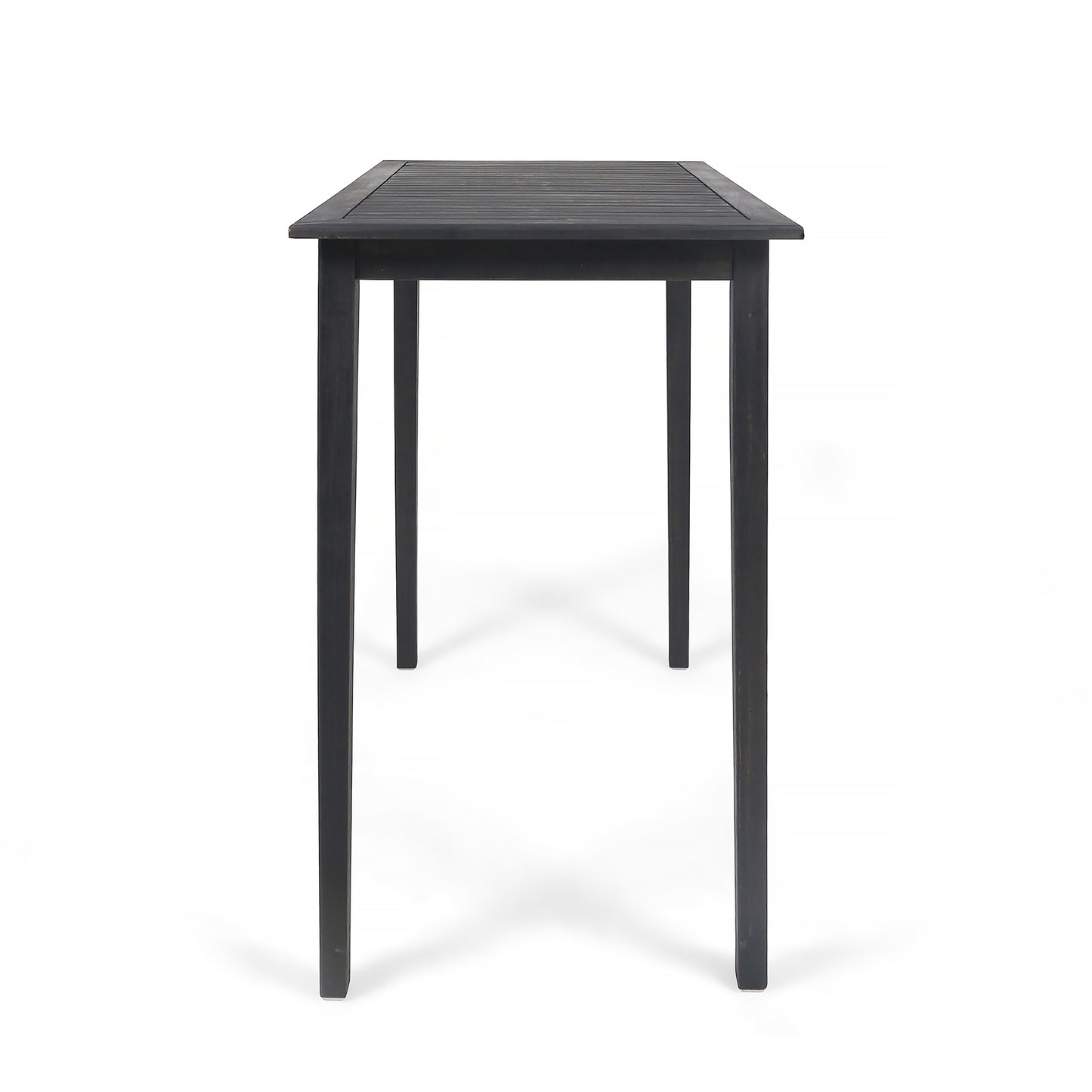 Teresa Outdoor Minimalist Acacia Wood Rectangle Bar Table
