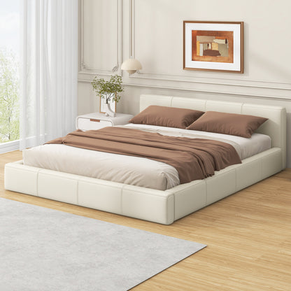 Liras Stylish Beige Upholstered Bed - The Ideal Choice for Your Bedroom