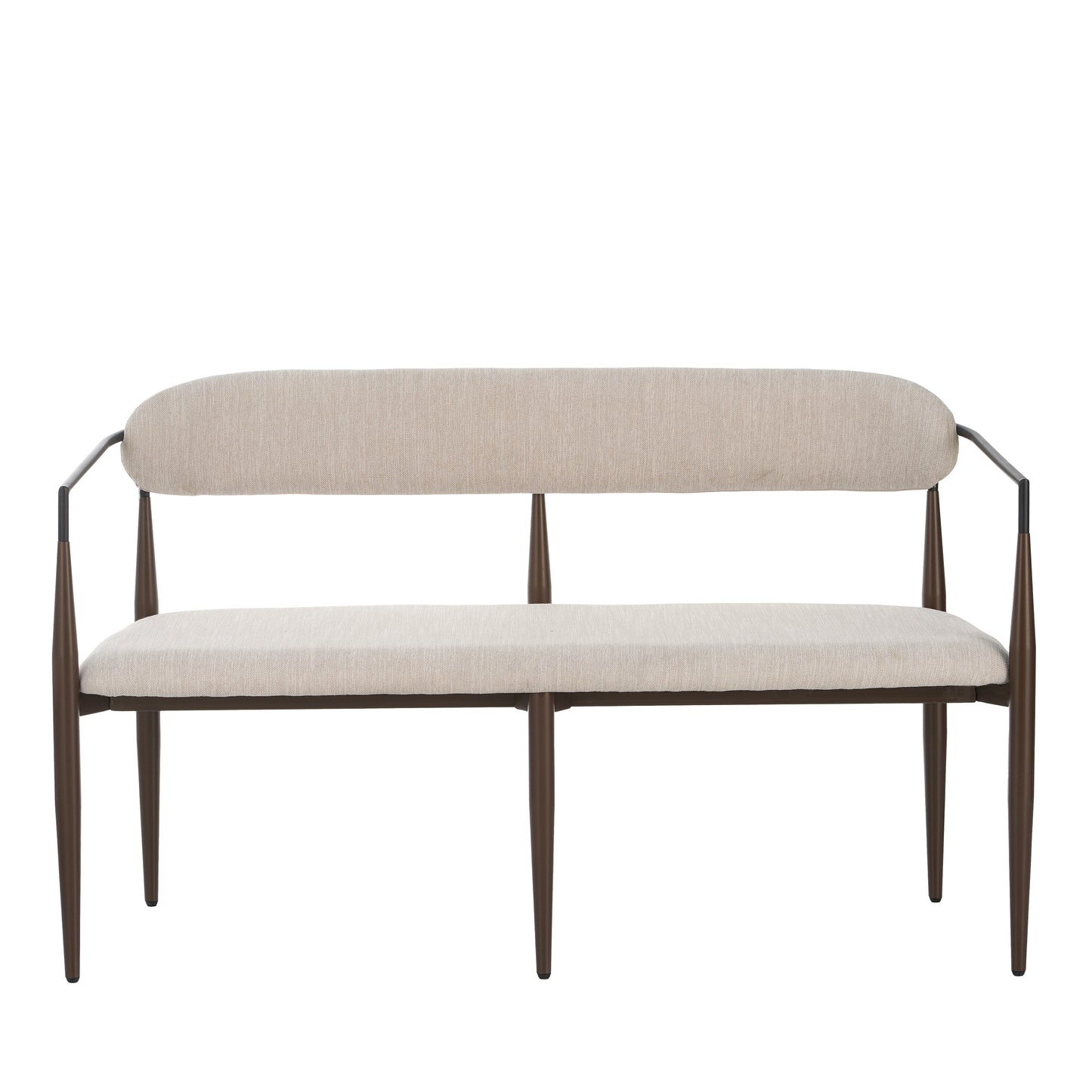 Embare Minimalist  Style Metal Loveseat Settee