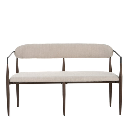 Embare Minimalist  Style Metal Loveseat Settee