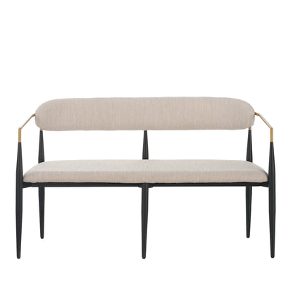 Embare Minimalist  Style Metal Loveseat Settee