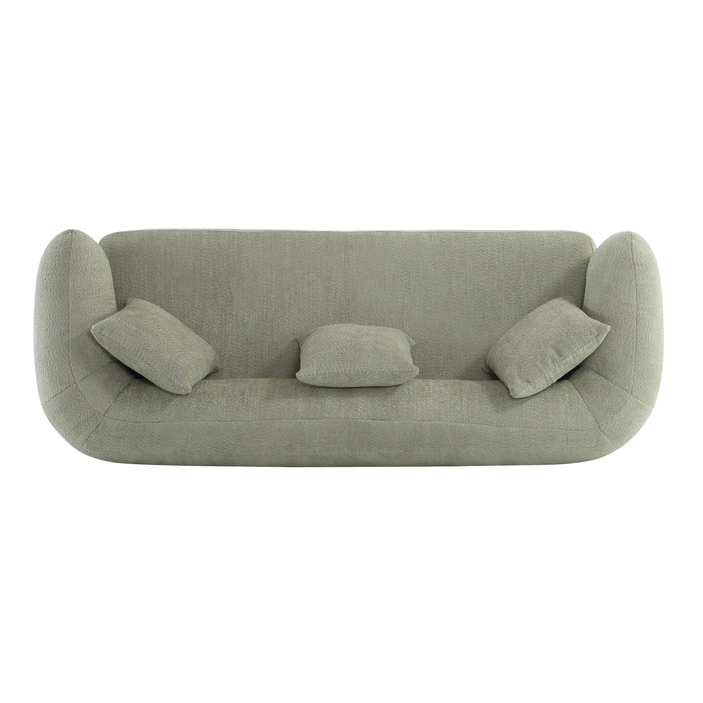 Warder Modern Round Arm Curved Soft Sofa