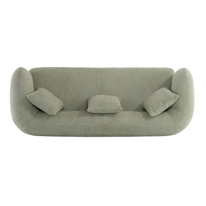 Warder Modern Round Arm Curved Soft Sofa