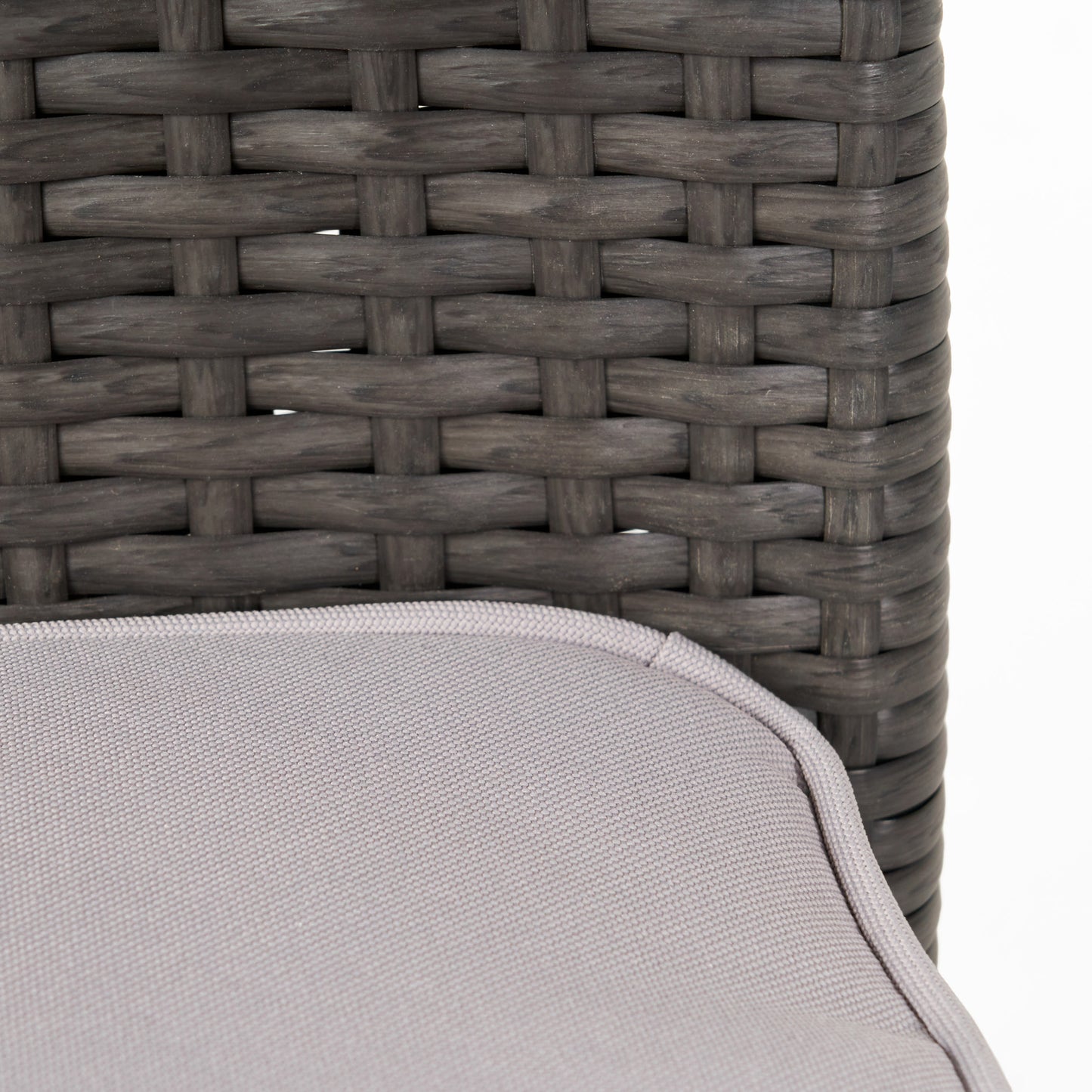 Perseer Outdoor PE Rattan Stacking Chair with Iron Frame and Cushions,Set of 4