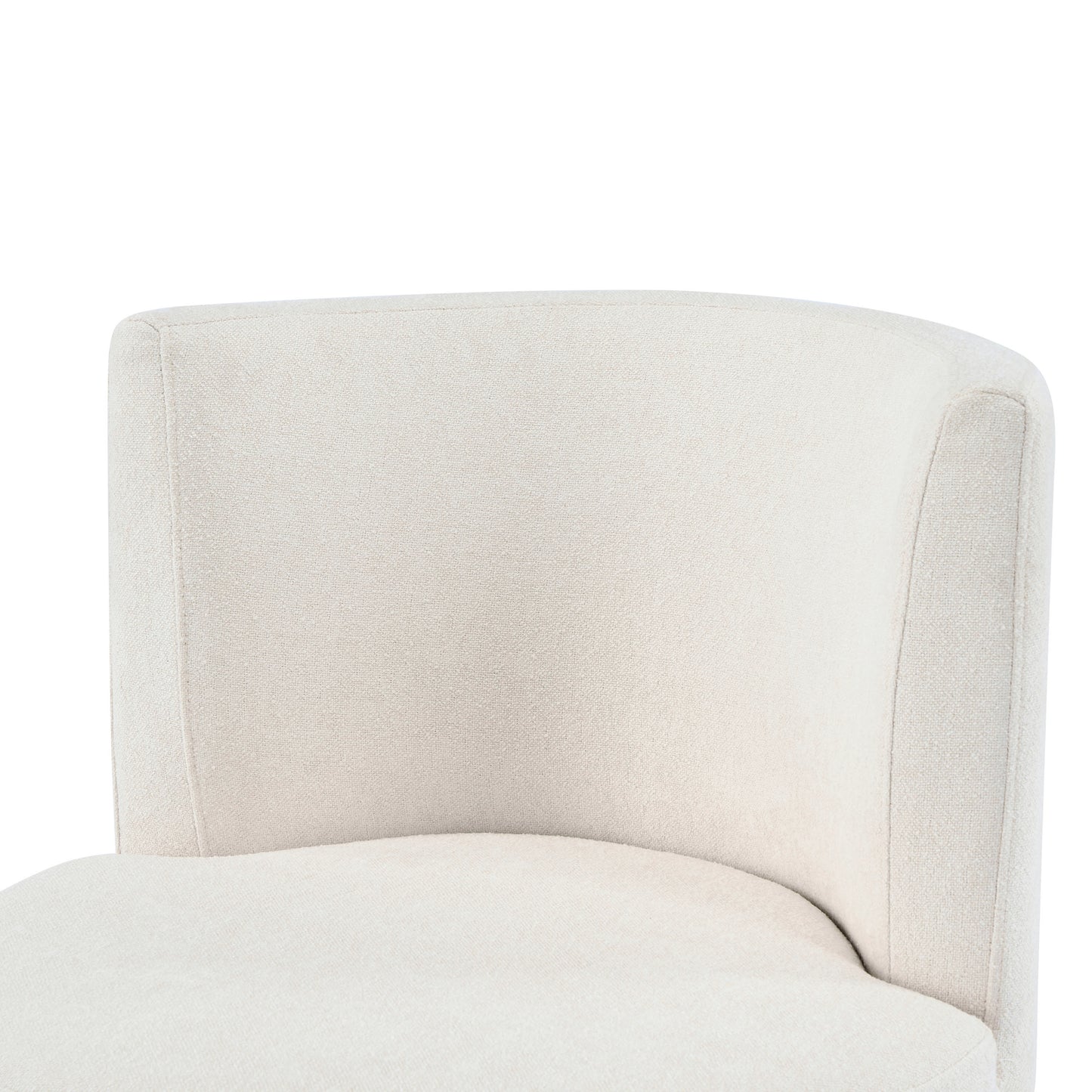 Nebula Modern Swivel Upholstered Side Chair in Beige