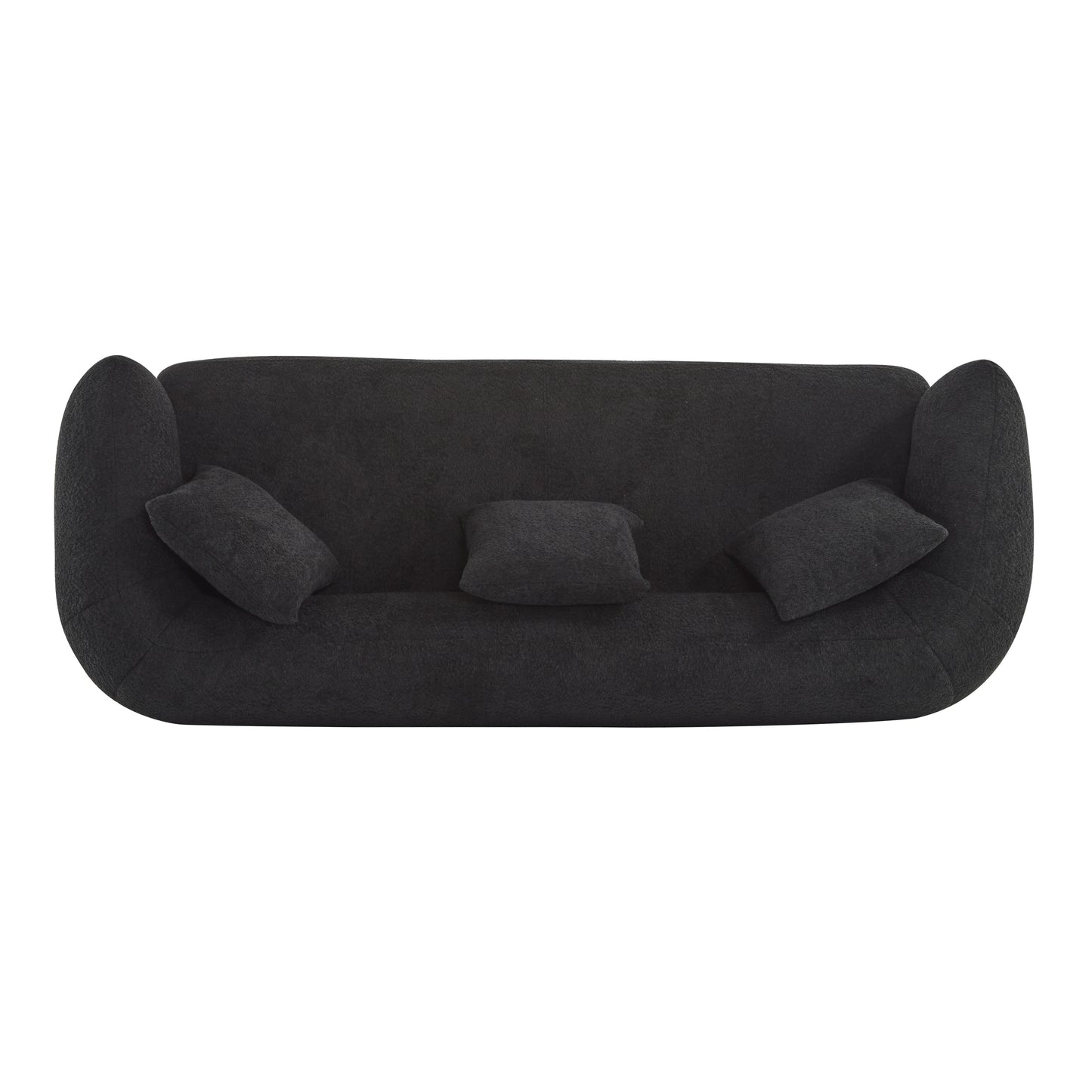 Warder Modern Round Arm Curved Soft Sofa