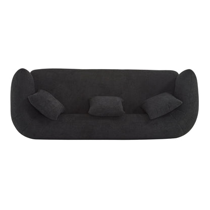 Warder Modern Round Arm Curved Soft Sofa