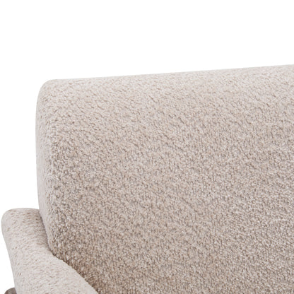 Aeionius Modern Indoor Boucle Loveseat with Flared Arms, Upholstered Fabric Sofa