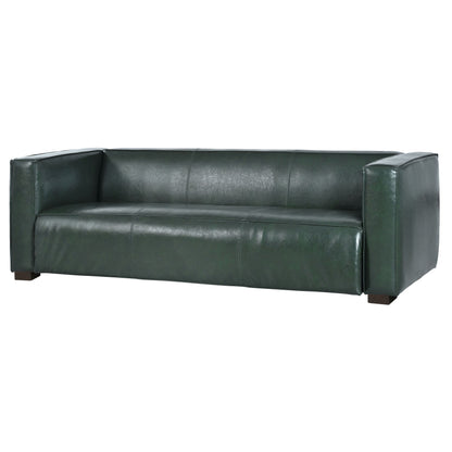 Minkler Contemporary Faux Leather 3 Seater Sofa