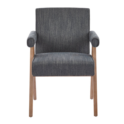 Soliner Indoor Fabric Solid Wood Dining Chair,Set of 2