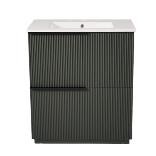 ‌Nexrail 30" Bathroom Vanity with Ceramic Sink and Full-Extension Drawers