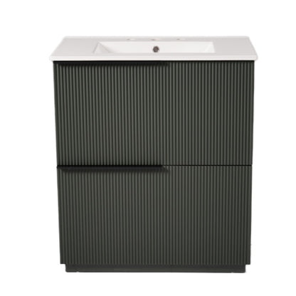 ‌Nexrail 30" Bathroom Vanity with Ceramic Sink and Full-Extension Drawers