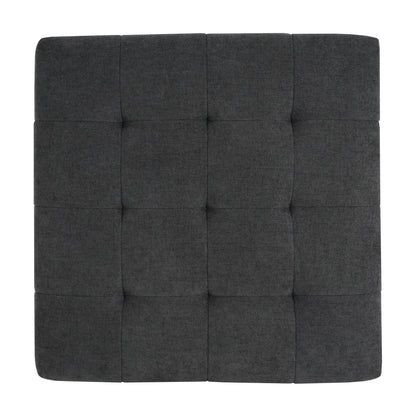 Sonicpeak Mid-Century Modern PU Upholstered Ottoman