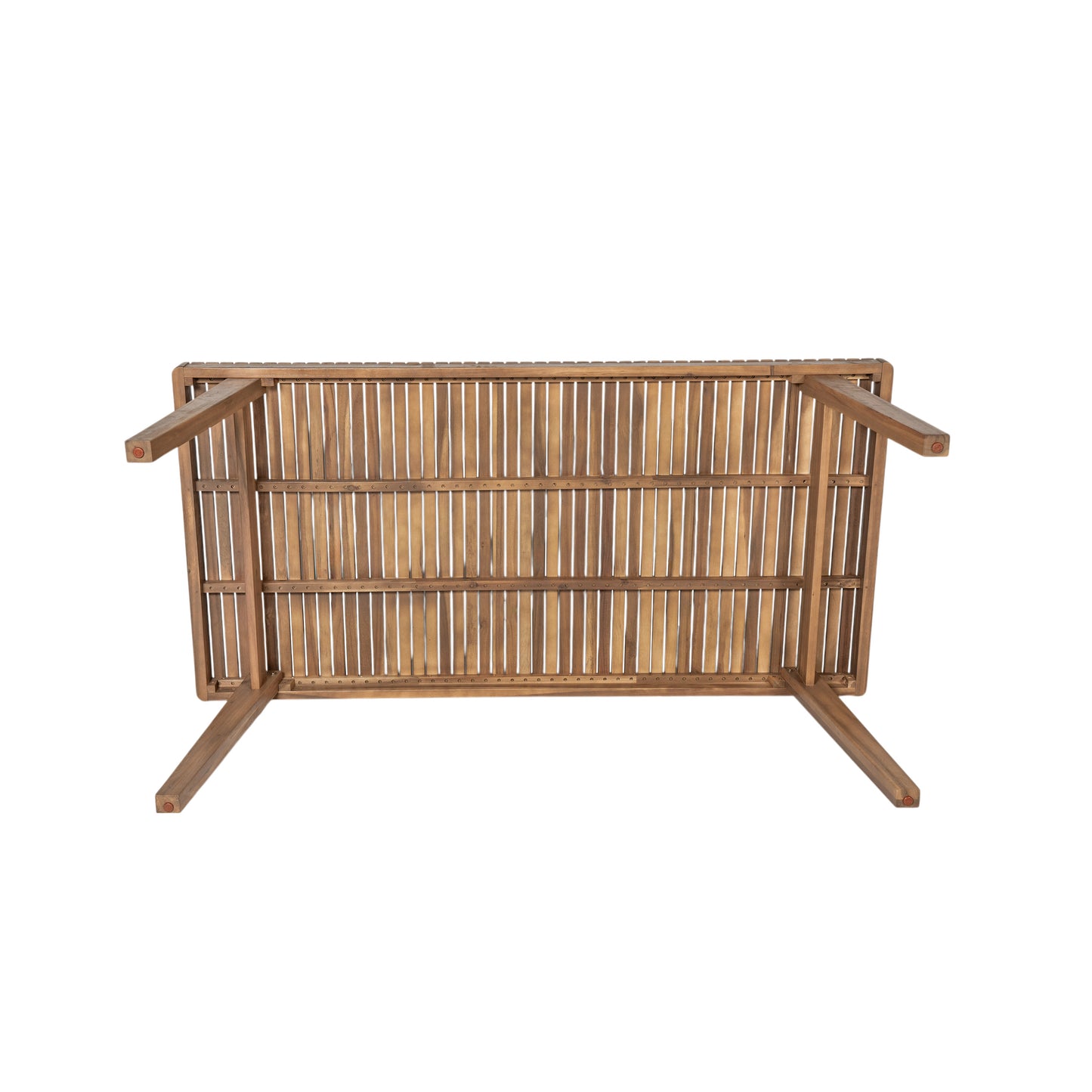 Somadorin 69" Acacia Wood Outdoor Dining Table with Slatted Top