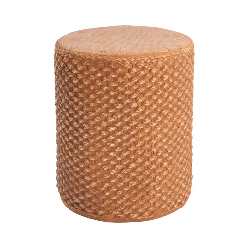 Evier Outdoor Patio Round MGO Side Table, Brown