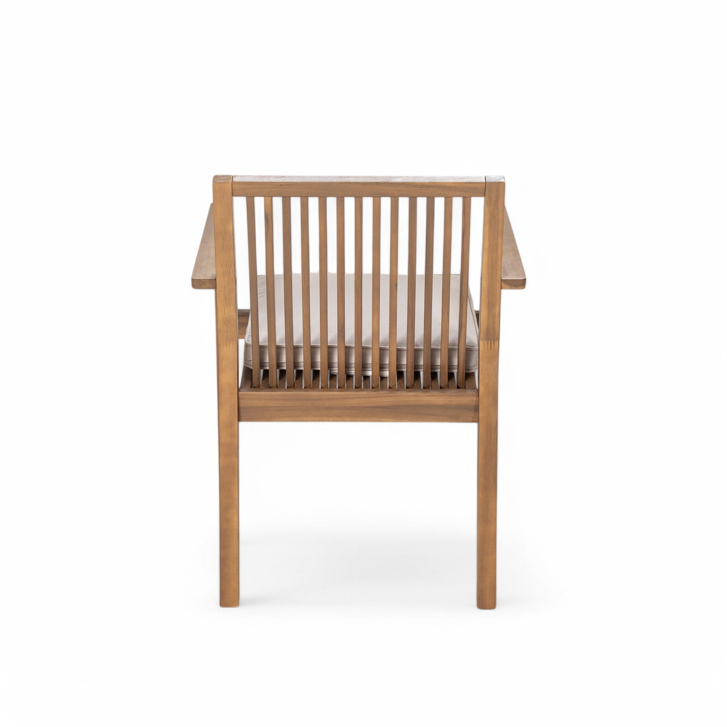 Junosila 5-Piece Acacia Wood Outdoor Dining Set - 70.75" Table & 4 Chairs with Cushions