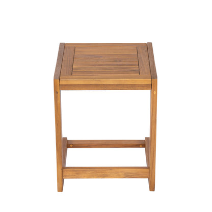 Ashwell C-shaped Acacia Wood Side Table