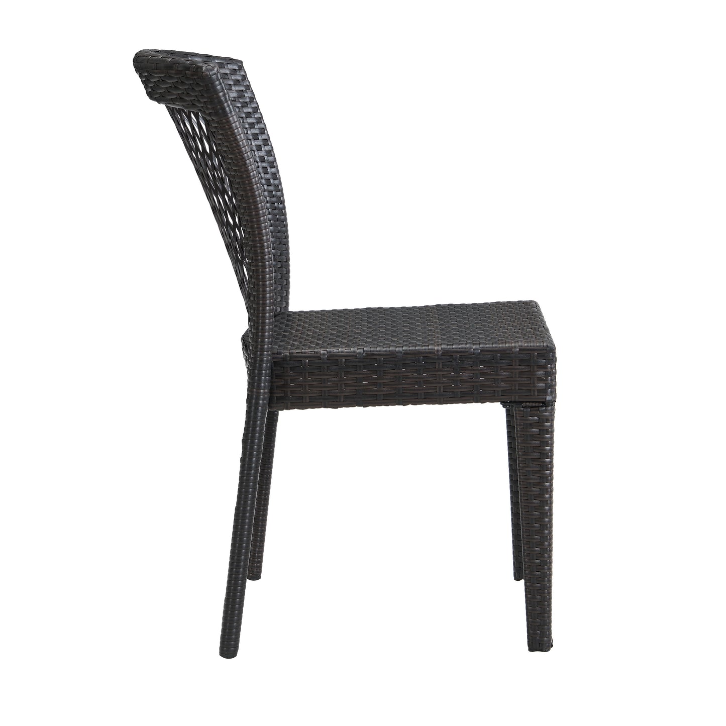 Brisa Outdoor Dining Chairs, Stackable Chairs with UV-Resistant PE Rattan and Steel Frame, Supports 400lbs,Set of 2