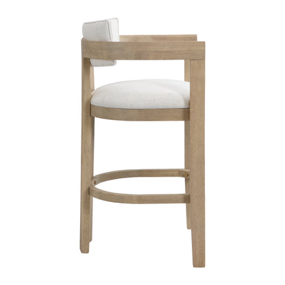 Thorn 30" Wooden Frame and Upholstered barstool with arm and back,Set of 2