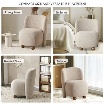 Sallia Ultra-Soft Modern Low-Back Armless Accent Chair, Multiple Color