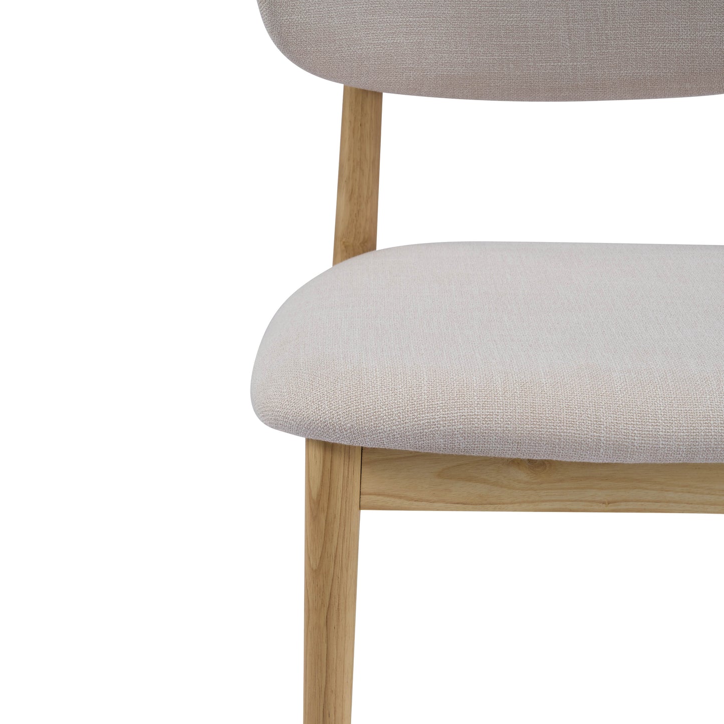 Lumene Contemporary Upholstered Side Chair with Soild Wood Legs and Curved Back (Set of 2)