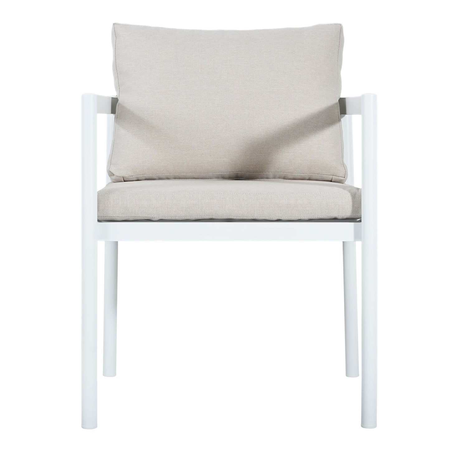 Thorne Outdoor Dining Chair Set of 2, All-Weather Aluminum Frame Patio Chairs with Fabric Cushions, 300lbs Capacity