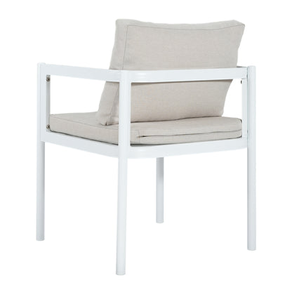 Thorne Outdoor Dining Chair Set of 2, All-Weather Aluminum Frame Patio Chairs with Fabric Cushions, 300lbs Capacity