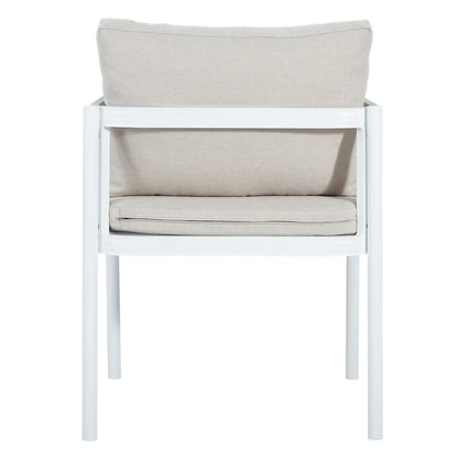 Thorne Outdoor Dining Chair Set of 2, All-Weather Aluminum Frame Patio Chairs with Fabric Cushions, 300lbs Capacity