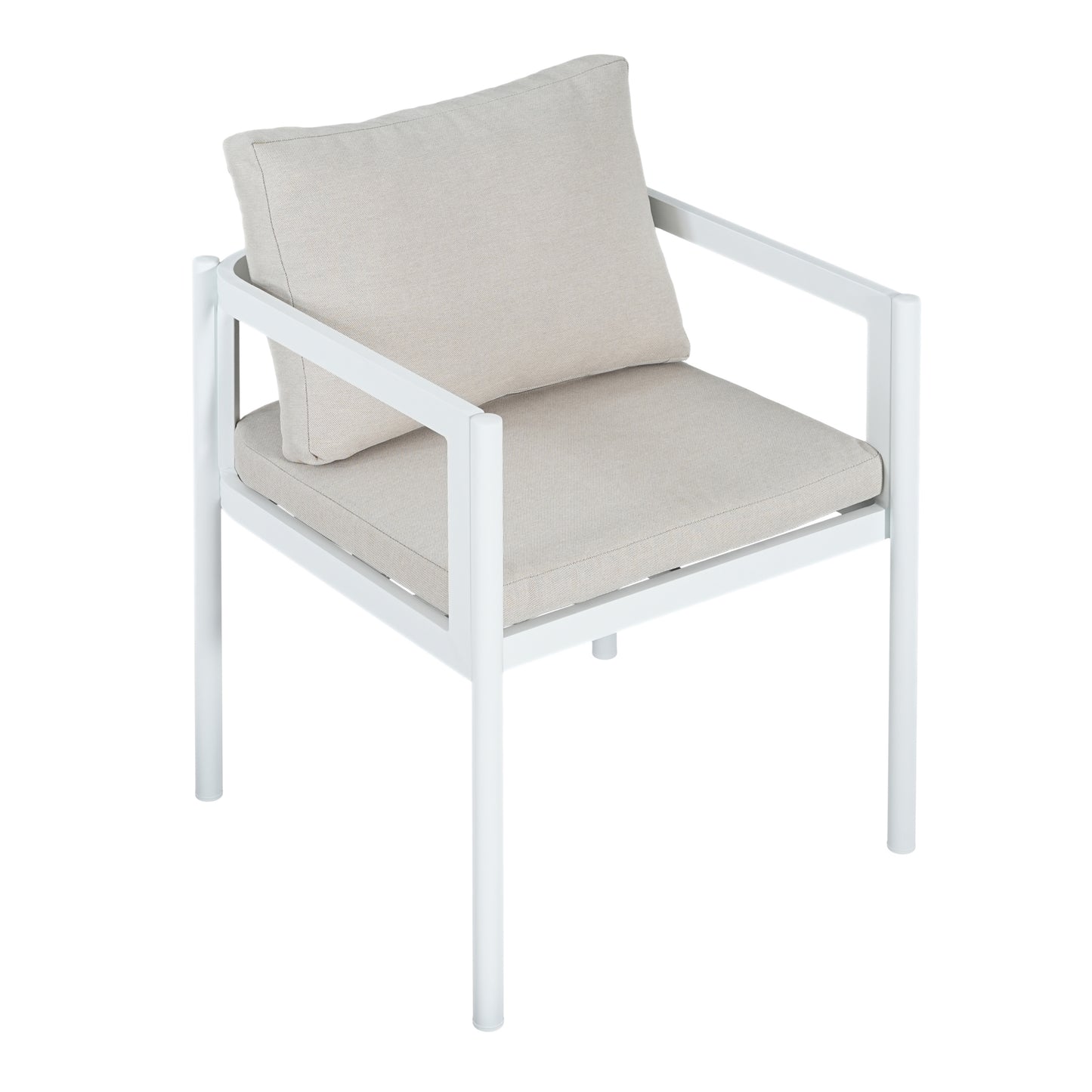 Thorne Outdoor Dining Chair Set of 2, All-Weather Aluminum Frame Patio Chairs with Fabric Cushions, 300lbs Capacity