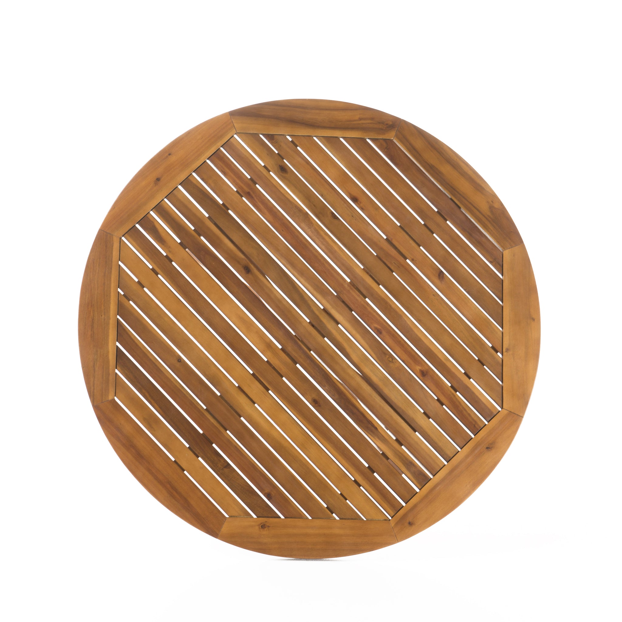 Stanford Outdoor Acacia Wood Round Dining Table – GDFStudio