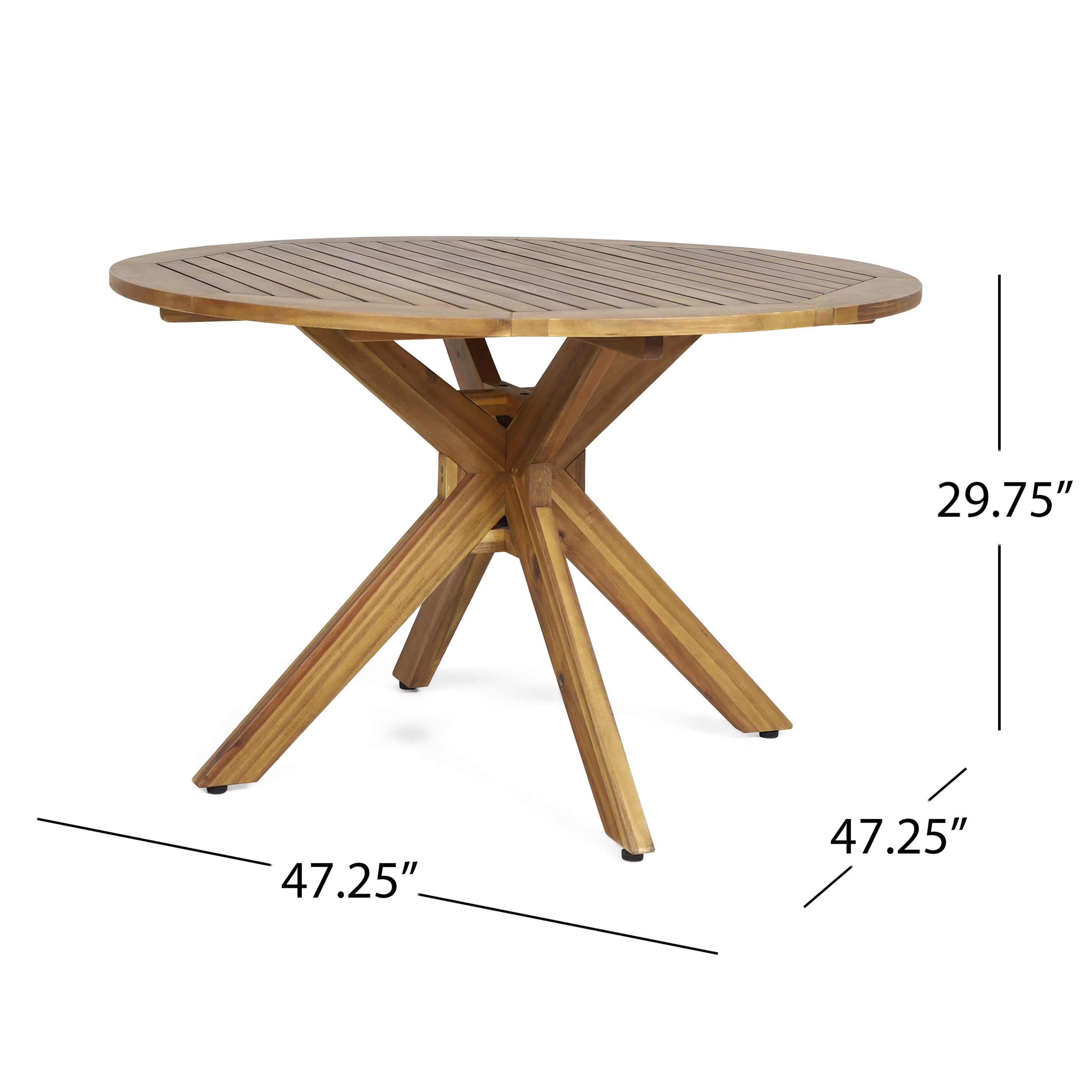 Round acacia best sale outdoor dining table