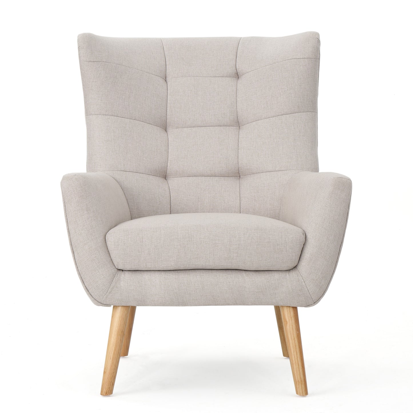 Temescal Mid Century Modern Dark Teal Fabric Accent Chair