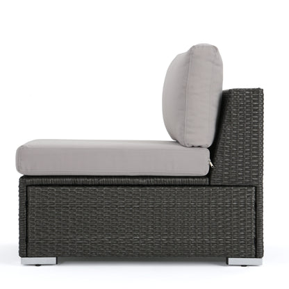 Francisco Outdoor Wicker Sectional Sofa Seat w/ Cushions