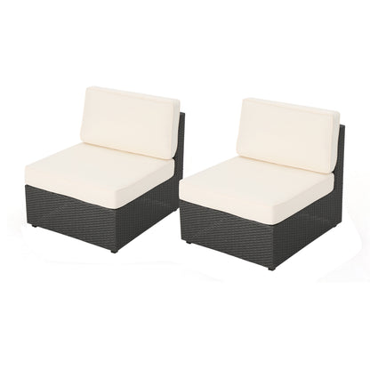 Reddington Outdoor Wicker Sectional Sofa Seat w/ Cushions (set of 2)