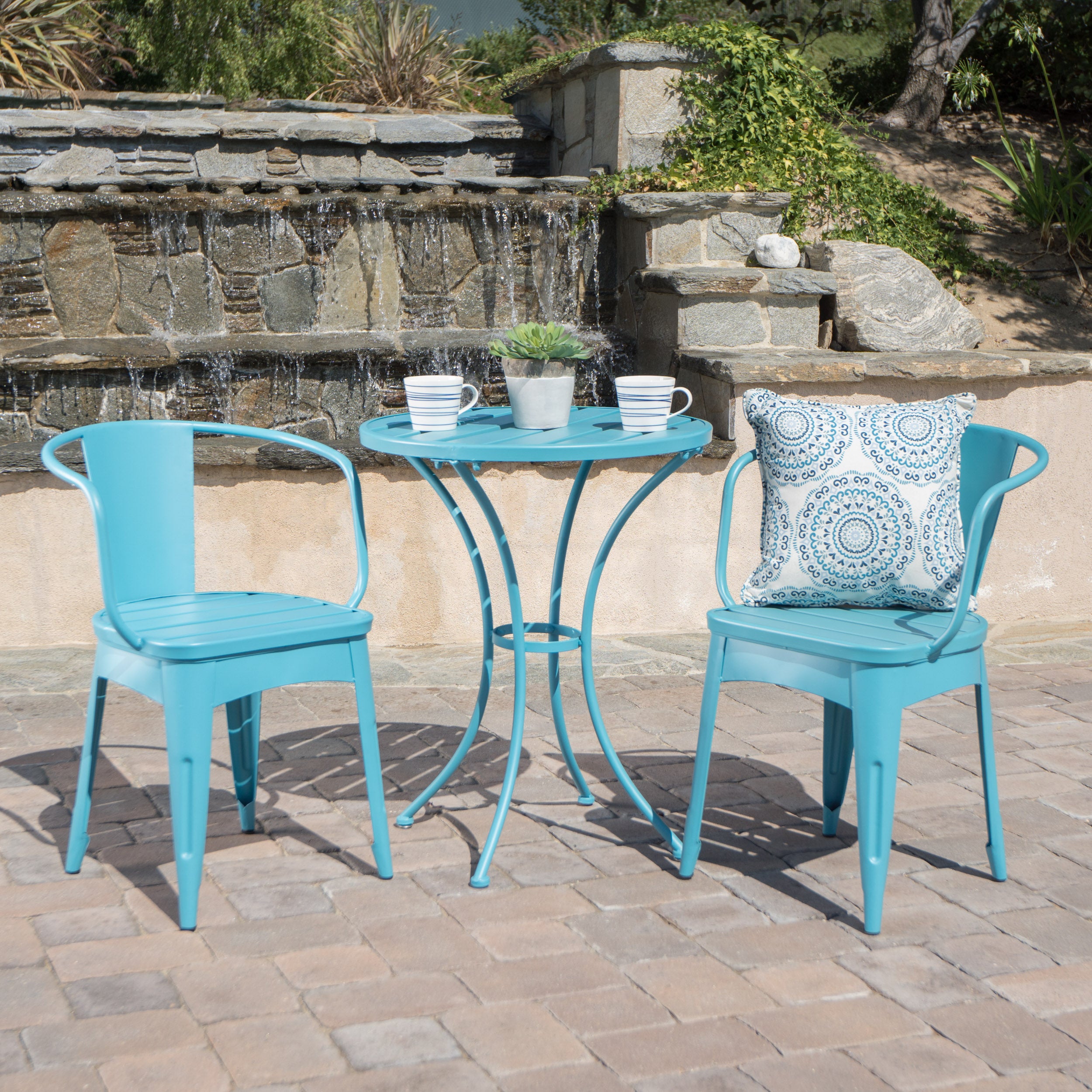 Metal 3 piece online patio set