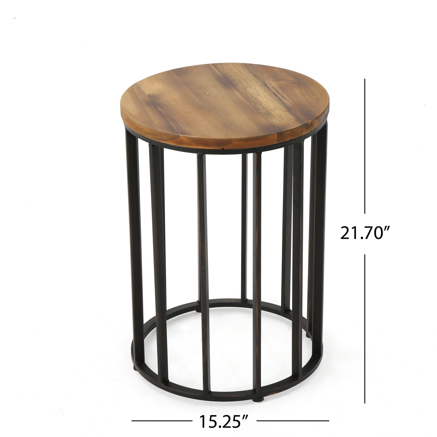 Colburn Outdoor Natural Finished Acacia Wood 15-inch Accent Table