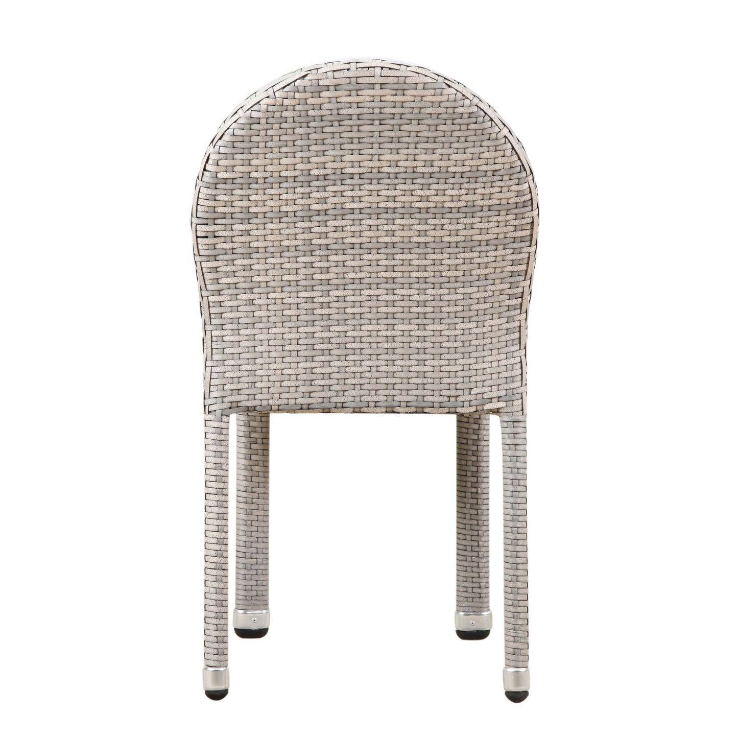 Amallie Outdoor Wicker Stacking Chairs with an Aluminum Frame (Set of 4)