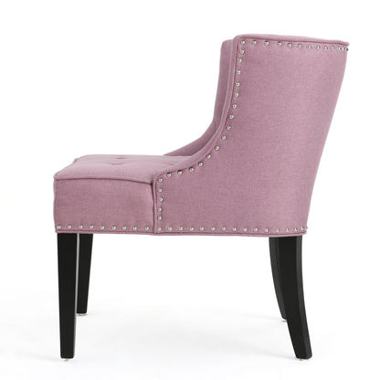 Adelina Contemporary Upholstered Accent Chair with Nailhead Trim