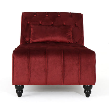 Rafaela Tufted Velvet Chaise Lounge