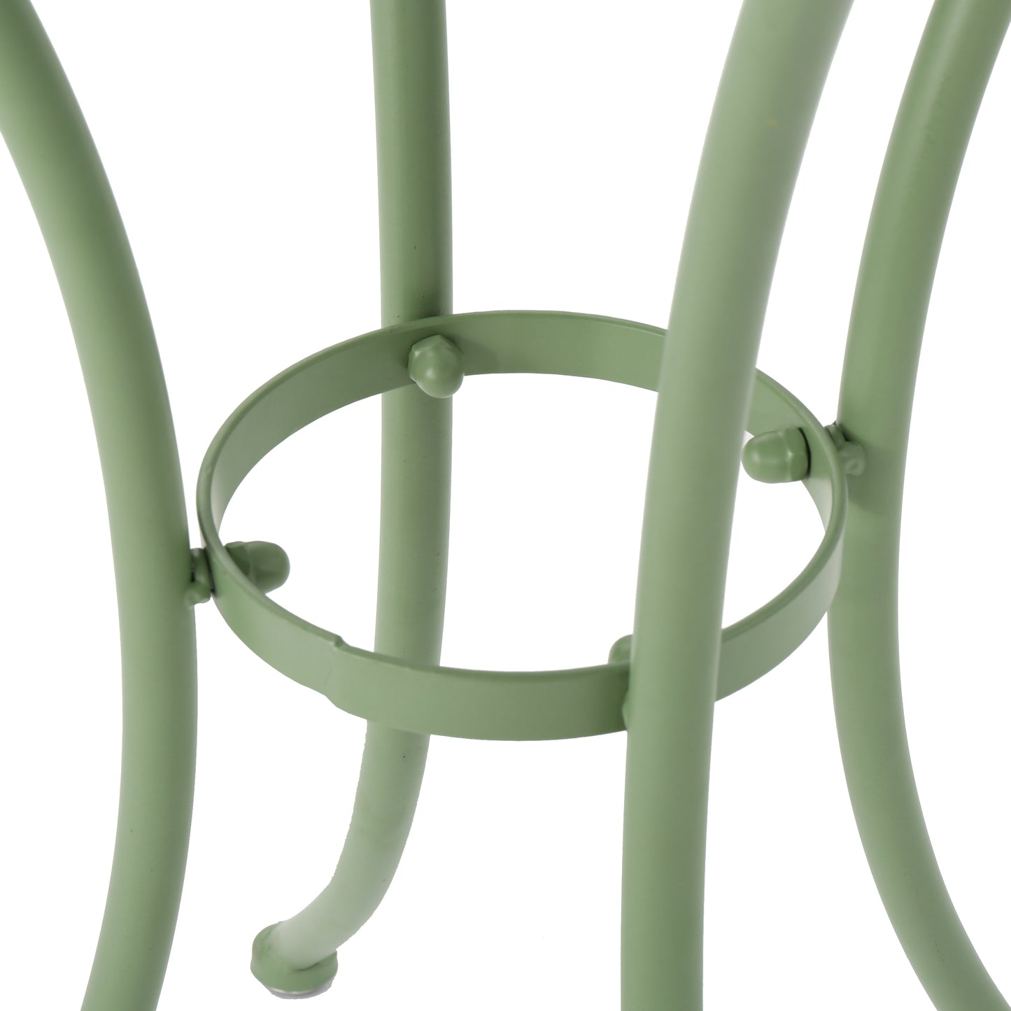 Leona Outdoor 3 Piece Paint Finished Iron Bistro Set