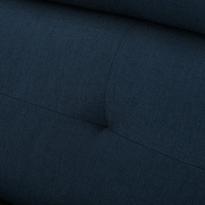 Hana Plush Cushion Tufted Back Fabric Loveseat Recliner