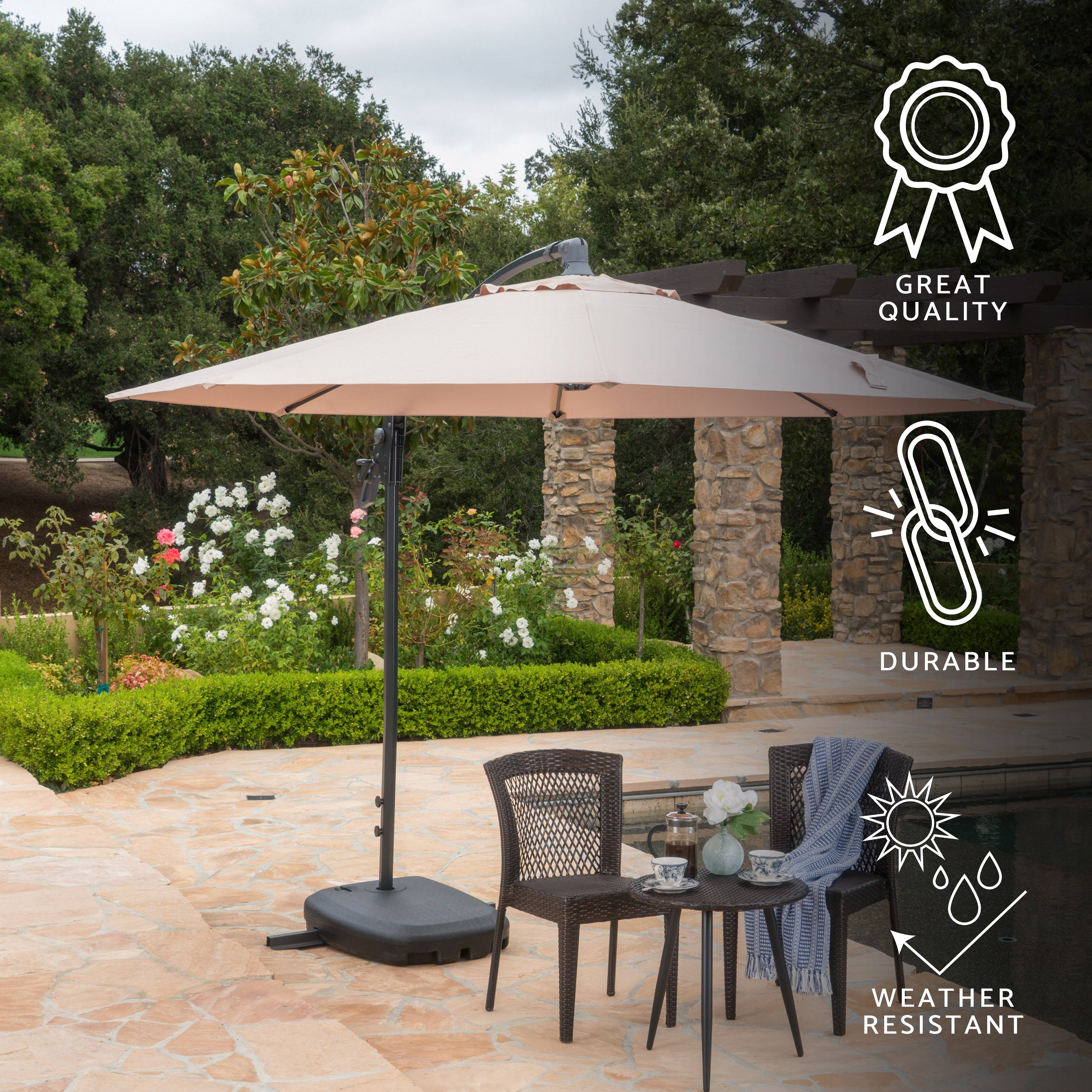 Water resistant outlet canopy