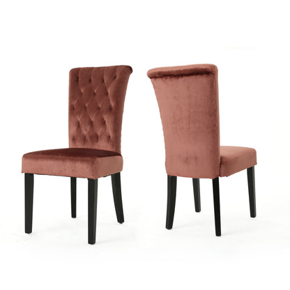 Venus Tufted New Velvet Dining Chair - Set of 2